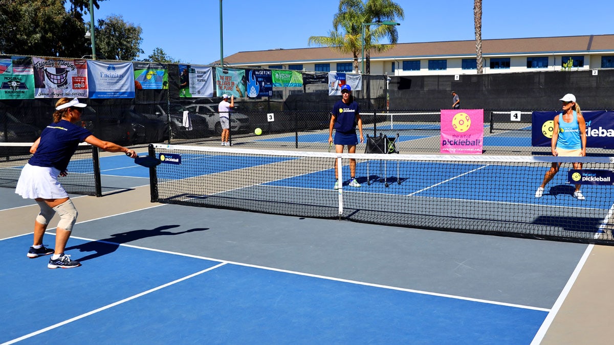Four Person Drive Drill for Pickleball