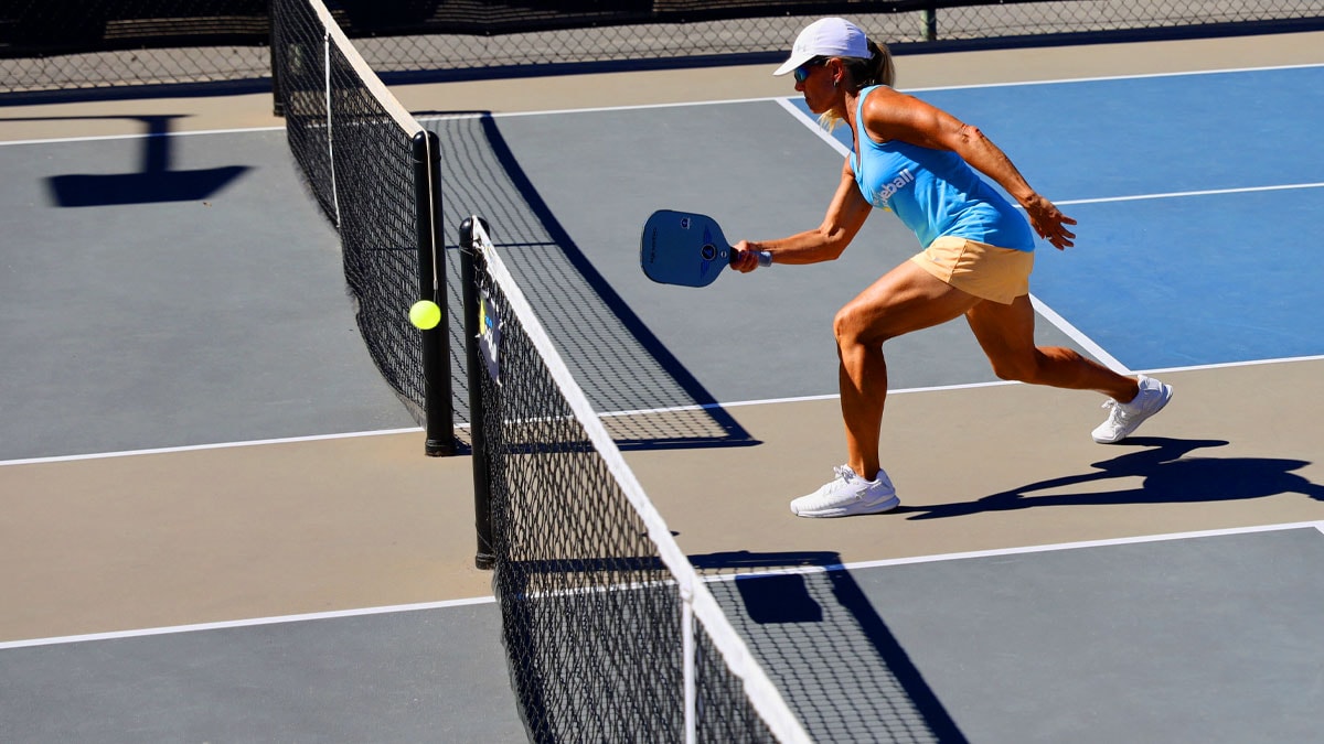 Demonstrating an Around The Post Shot in Pickleball