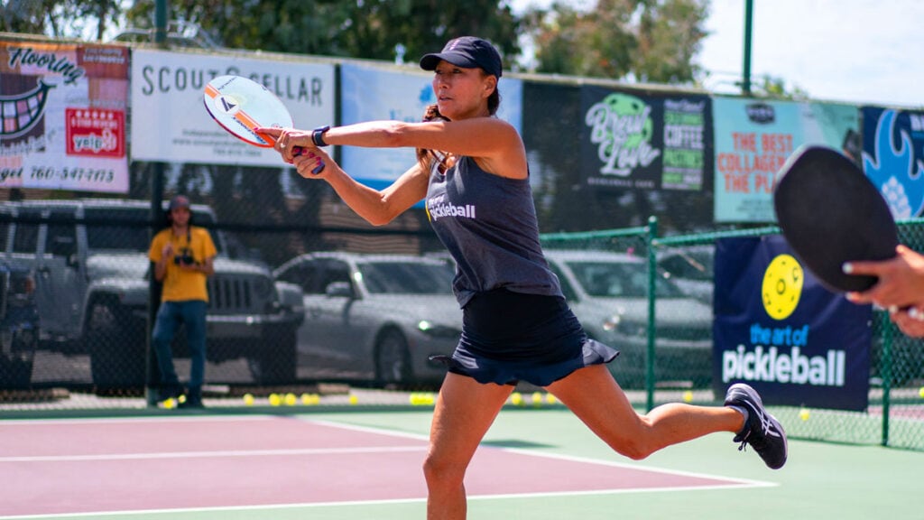 Demonstrating Forehand Drive Shots for Pickleball