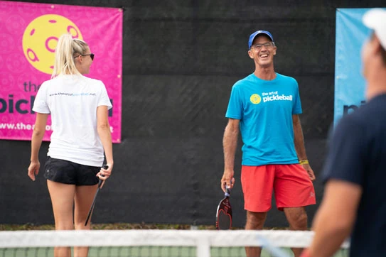 Pickleball coaching session